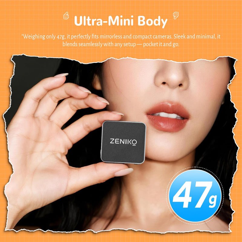 ZENIKO ZT-08F Mini On-Camera TTL Flash for Fujifilm Cameras – Ultra-Compact, Portable, Professional TTL Auto Flash with Fast Recycle(Silver)
