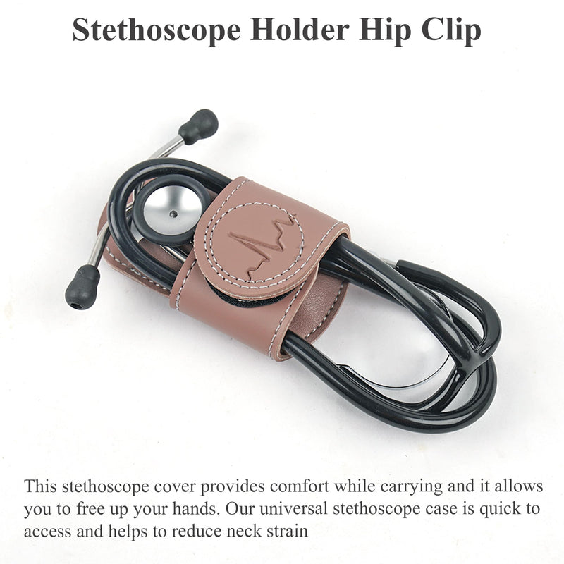Stethoscope Holder Hip Clip.Night Shift Nurse Essentials Organizer,3M Littmann Stethoscope Belt Clip for Scrubs, Nursing Tools Holster Case,Teaching Stethoscope Holder &Accessories(1-Rose) 1-Rose 1 Pack