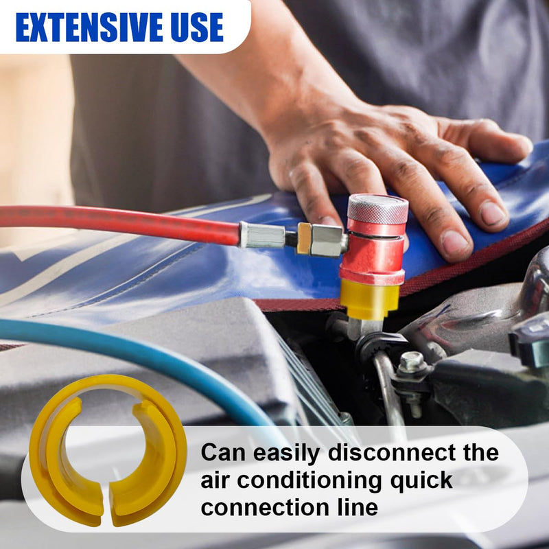 16PCS Car AC Fuel Line Disconnect Tool Set, Master Quick Disconnect Tool Kit Includes 1/4 5/16 3/8 1/2 5/8 3/4 7/8 Inch, Valve Core Remover with Storage Box for Transmission Oil Cooler Line