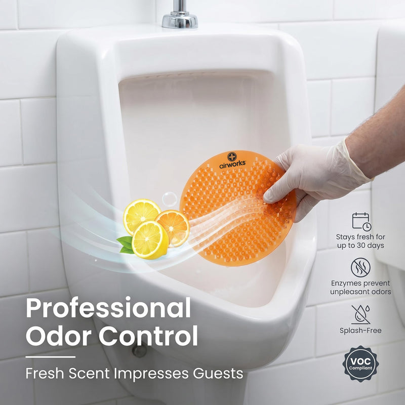 airworks AWSFUS233-BX Splash Free Urinal Screen, Sunburst, 0.22 lb, 8" Height, 6" Width, Clear (Pack of 10) Clear Sunburst