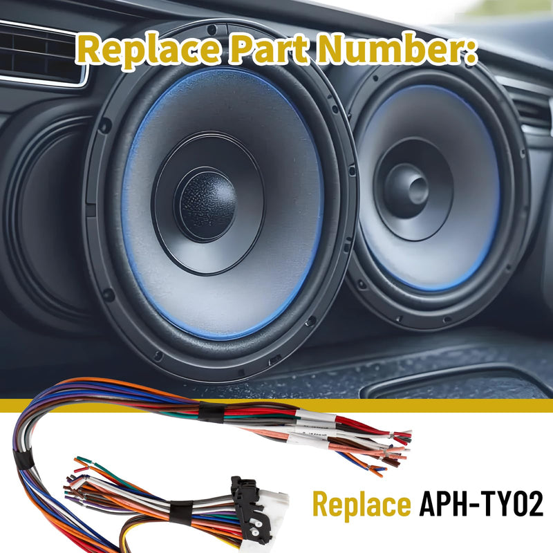 Speaker Connection Harness Fit for Toyota Lexus 2007-2021 Replace APH-TY02 | Car Amplifier Interface Harness, Adapter Wiring Harness