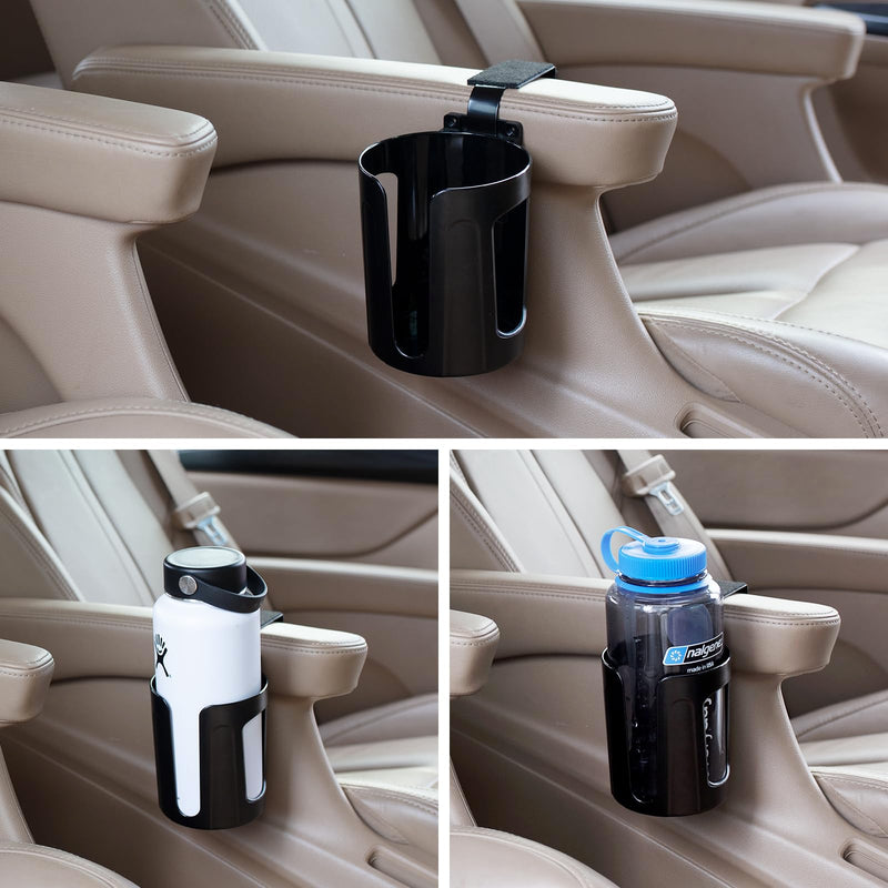 Large Car Door Cup Holder, Vehicle Armrest Cup Holder, Drink Holder for Truck Black