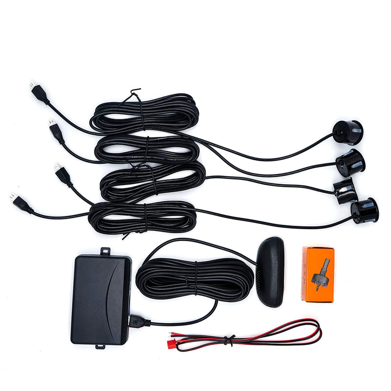 Shkalacar Car Reverse Backup Parking Sensor Radar System, Car Auto Vehicle Reverse with 4 Parking Sensors kit Adjustable Sensitivity, LCD Display Reversing Radar Sound Alert