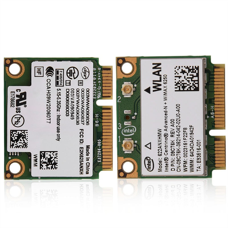 2.4G/ 5G Dual Band Wireless, 300Mbps AC 802.11 A/B/H/G/N Half Height Mini PCI-E WiFi Network Card for 6250 WiMax Compatible with DELL/Asus/Toshiba/Acer