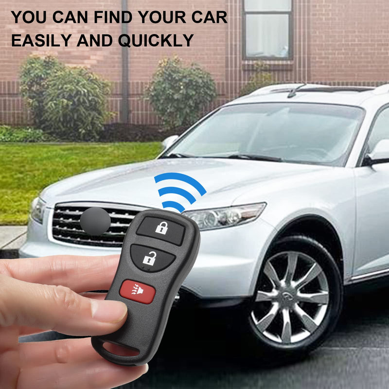for Nissan Armada Frontier Murano NV Pathfinder Quest Sentra Titan Versa Xterra Keyless Entry Remote Replacement KBRASTU15 (Pack of 2)