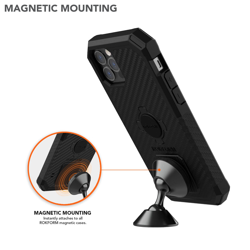Rokform - Galaxy S22 Ultra 5G Rugged Case + Swivel Dash Phone Mount for Car, Truck, or Van