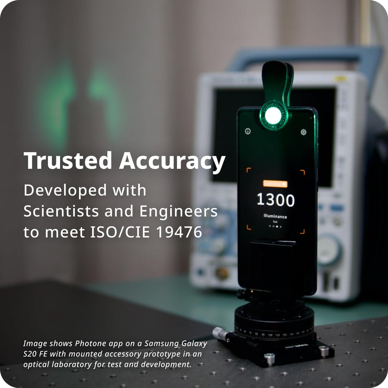 Lightray Mobile Light- and PAR Meter | Smartphone-Based PPFD, DLI, Illuminance Meter with Photone App