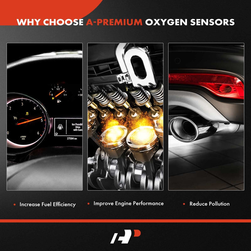 A-Premium 4Pcs O2 Oxygen Sensor Upstream and Downstream Compatible with Cadillac, Chevy & GMC Models - Escalade, Silverado 1500 04-05, Suburban 1500 03-04, Tahoe, Sierra 1500 03-05, Yukon 03-04 - 5.3L