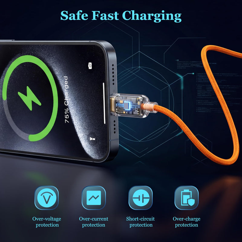 【5W】 Magnetic Charger for Apple Watch 11, 88W Cable iWatch Charger Adapter | Portable Wireless Charger ,Compatible with Apple Watch Series 11/10/9/8/7/6/5/4/3/2/SE/SE2/Ultra2/Ultra，NO Battery ,Orange Orange