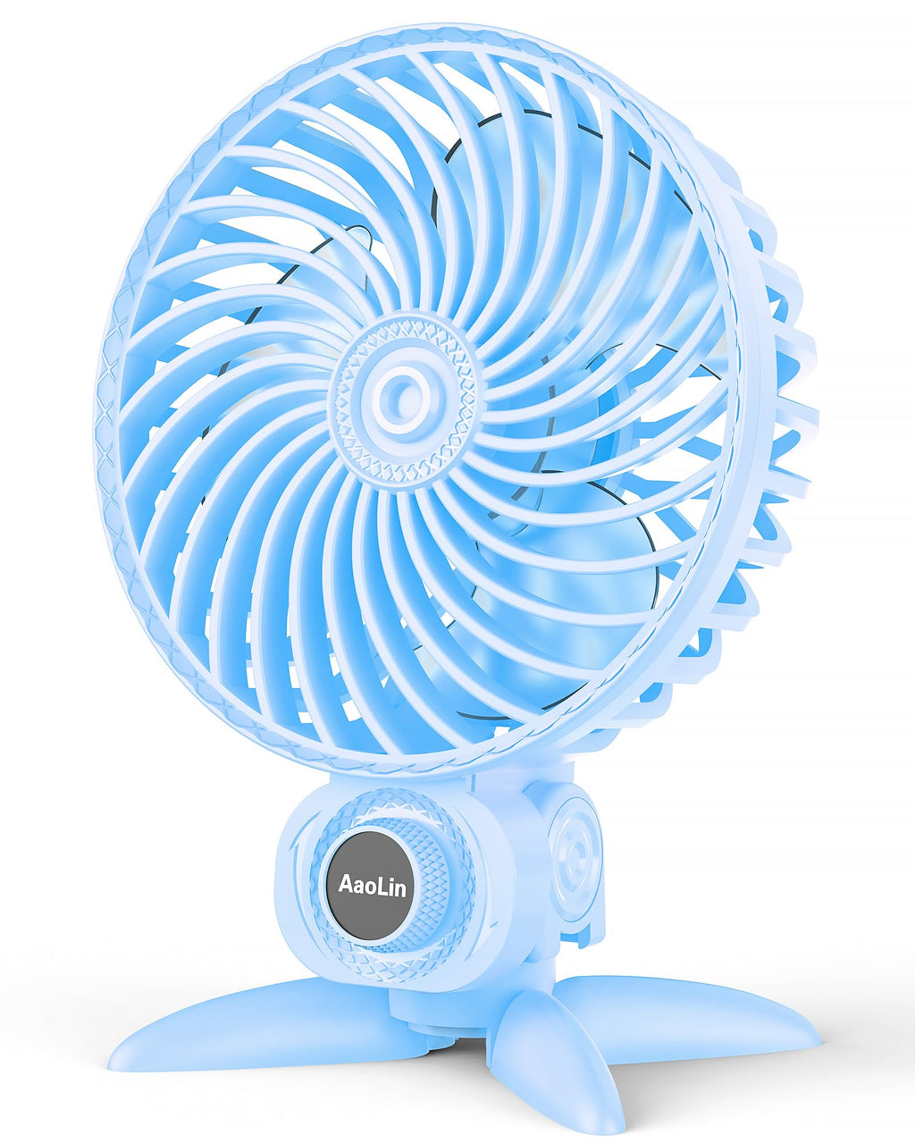 USB Small Fan, Desk Fans with CVT Variable Speeds, Strong Cooling Airflow, Quiet Portable, Desktop Mini Personal Fan for Room, Home,Office, Bedroom-USB Powered (Blue) Blue