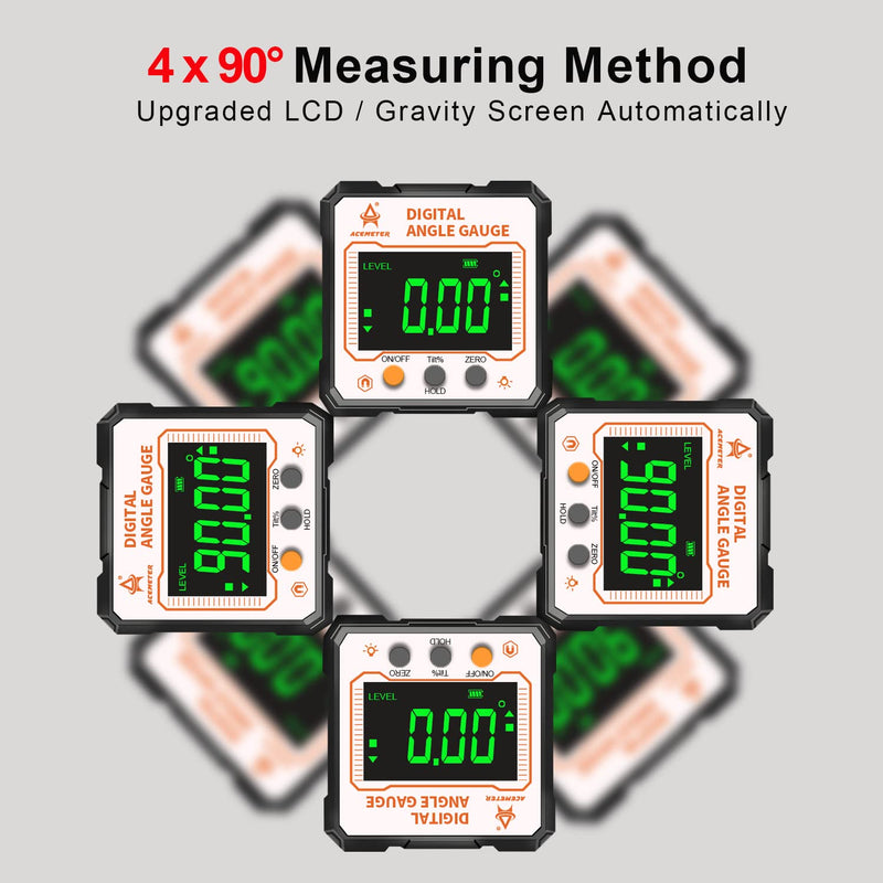 Digital Angle Finder with Electronic Laser，3-in-1 Angle Finder-Electronic Level&Laser Level-Rechargable Digital Angle Gauge Magnetic,Digital Level Box/Protractor for Table&Miter Saw with Fabric Bag