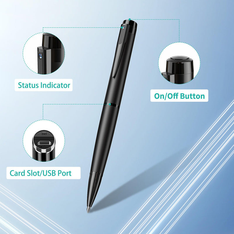 Mini Camera Pen 1080P HD Pet Security Small Cameras with 32GB Memory Card Nanny Cam for Home & House