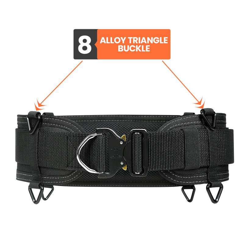 Multifunctional 33 Inch Tool Belt with Insurance Insert Buckle, 50 inch Adjustable Waist, Black, Fine Stitching XL