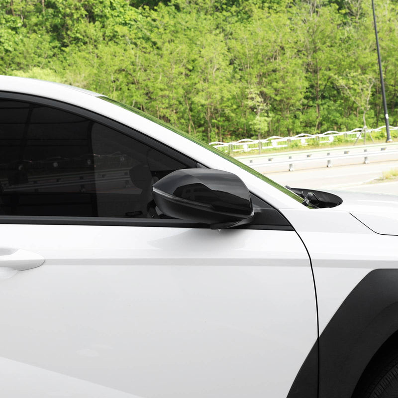 ABS Car Exterior Mirror Cover Side Rearview Mirrors Cover Mirrors Protective Caps Mirror Protective Shell Compatible with Hyundai Kona SX2 2024 2025 Accessories (Glossy Black Style) Glossy Black Style