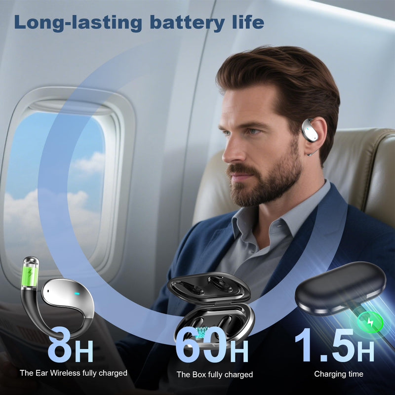 Translation Earbuds Real Time, 3-in-1 AI Language Translator Earbuds Headphones for 144 Languages & Accents, Support Offline Translation Wireless Bluetooth Earphones for Business Travel, Black
