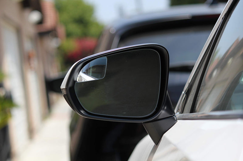 Blind Spot Mirrors for Cars - by Safe View Company - Change Lanes w Confidence - Made from Real Convex Glass - Long Lasting - Easy Peel & Stick (Superfan) Superfan