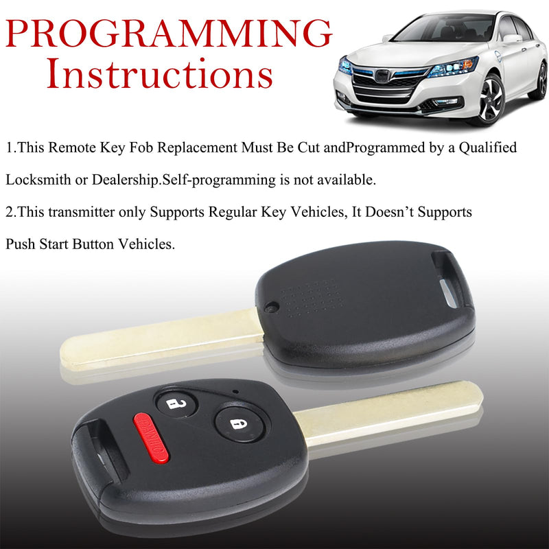 MechanMagic Key Fob Remote Replacement Fits Honda CRV 2007 2008 2009 2010 2011 2012 2013/CRZ 2007-2014 2015/Fit/Insight/Accord Coupe/Crosstour MLBHLIK-1T Keyless Entry Remote Control 35111-SWA-306