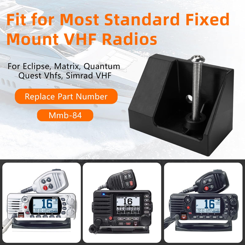 Flush Mount Kit MMB-84, VHF Radios Fixed Mount Flush Mount Brackets Fit for Standard Horizon and Most Standard Fixed Mount VHF Radios