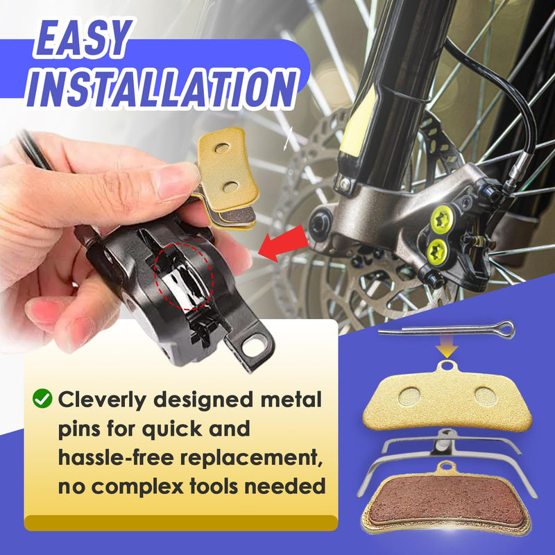 4 Packs Replacement Genuine Front and Rear Basin Brake Pads for Sur Ron Light Bee X/S, Talaria Sting MX3 R/MX4 and Segway X160/X260, Electric Off-Road Bike Replacements 4 Pack