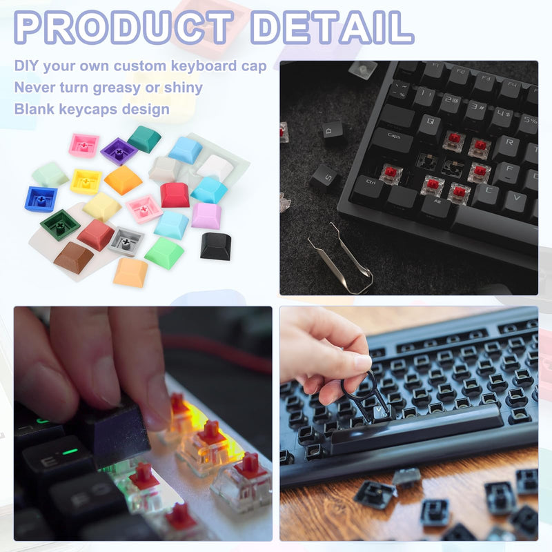 20Pcs PBT Keycap Set - Colorful DSA Mechanical Numeric Keypads Portable Blank Keycaps for Daily Office Work/Gaming Entertainment/Creative Design, Dark Green 20