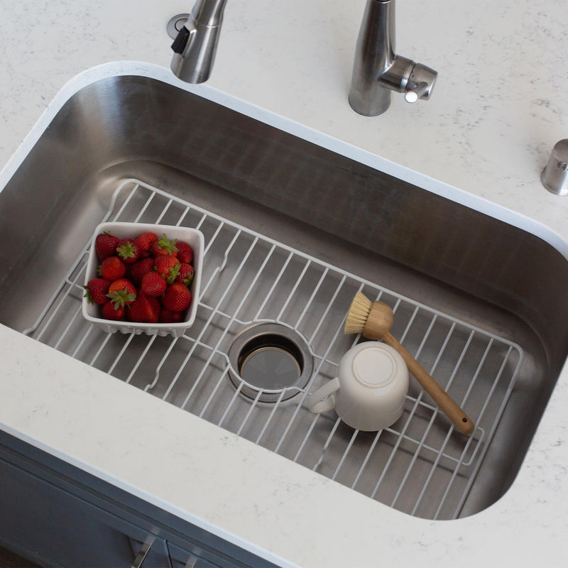 Better Houseware Sink Protectors for Kitchen Sink, Protective Metal Grid, 24.125x12.75x1 inches, White Kitchen Sink Mat to Shield Sink Base from Scratches, Rust-Resistant Coating, XL 24.125 x 12.75 x 1