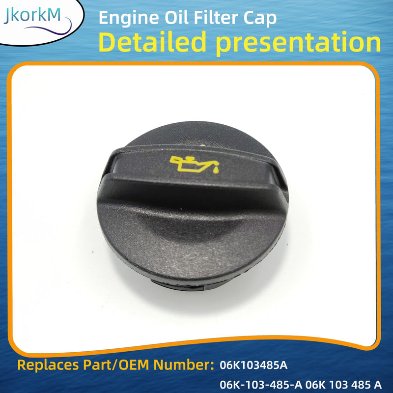 06K103485C Engine Oil Fill Cap Compatible With Volkswagen - Fits For VW Volkswagen Beetle CC Passat Jetta Tiguan, Replaces OEM 06K103485C 06K 103 485 C 06K-103-485-A 06K 103 485 A