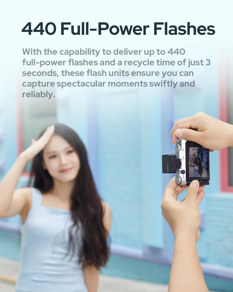 Godox iM20 iFlash Camera Flash and Lightweight Portability Single-Contact Hotshoe Lithium Battery Type-C Charging 440 Full-Power Flashes
