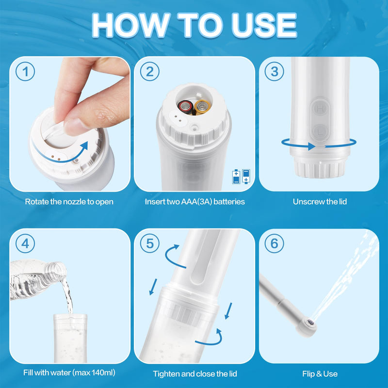 Portable Bidet for Travel 140mL Nozzle 180° Adjustment IPX6 Electric Handheld Bidet for Personal Hygiene Cleaning, Baby Wash, Postnatal Care, Perineal & Hemorrhoid Treatment(AM-US-NHJ001E) Polygon