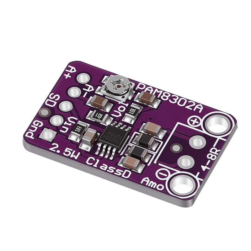 5 Pack Single Channel Audio Amplifier Module Board PAM8302 2.5W Single Channel Audio Amplifier Board Mini Digital Power Amplifiers Boards Class D MP4 Audios Power Amplifiers Boards Amp Module