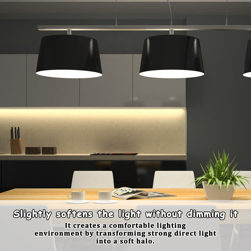 LED Light Diffuser Film 3PCS Adhesive Light Diffuser Board Anti-Glare for Ceiling Lights, Downlight, Spotlight, Panel Lights, 11.8x11.8in
