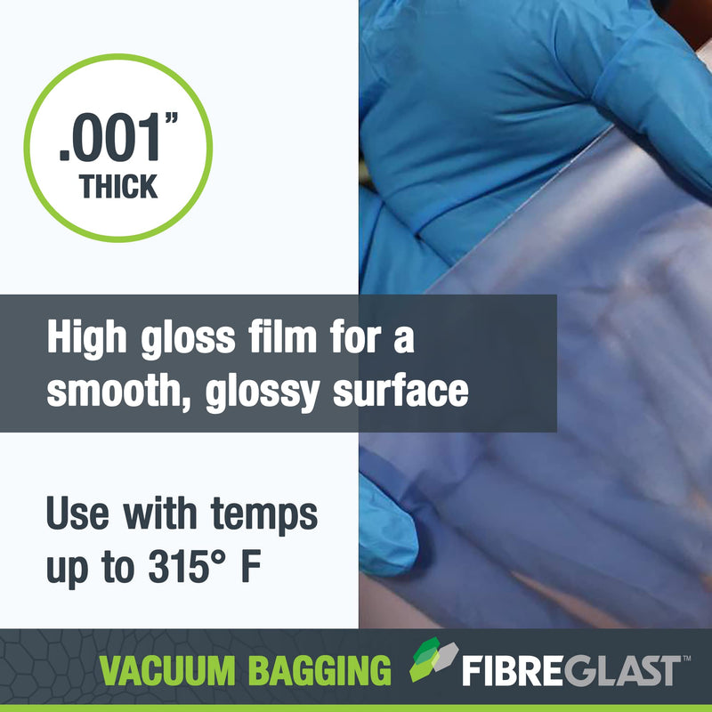Fibre Glast Low Temp Release Film, 5 Yards – Elite Lab Vacuum Bagging Supplies, Degassing Chambers & Vac Purge Kits – Seal & Stabilize Composites Made of Carbon, Fiberglass, Epoxy, Resin– Made in USA 5 Yard 1