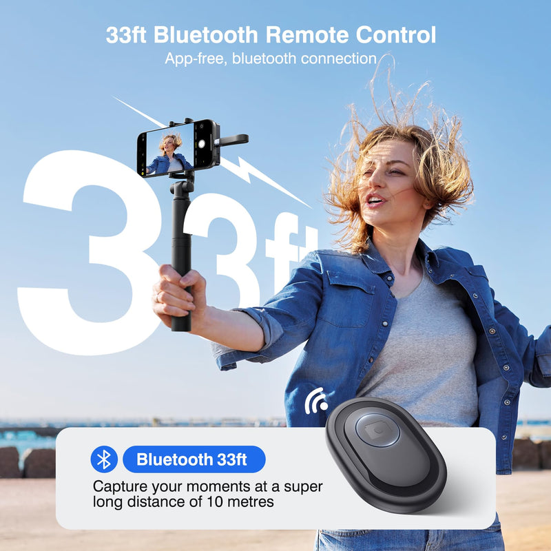 TTQ 4K 60fps Vlog Selfie Monitor Screen, Magnetic Phone Vlog Selfie Monitor | Back Camera Monitor Screen, Bluetooth Remote, for Vlogging, TikTok, Live Stream, Compatible with iPhone & Android, Dark Navy