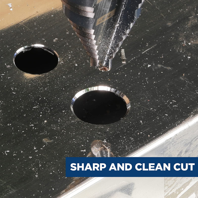 1/4 to 1-3/8 Inches M2 HSS Step Drill Bit for Metal, Plastic, Wood, Aluminum, Heavy Duty Unibit with Multi Hole Sizes 1/4" to 1-3/8"