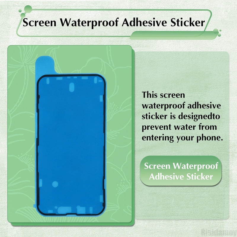 for iPhone 16e 5 PCS Screen Waterproof Sticker 6.1 inch LCD | Display Adhesive Waterproof Adhesive Tape Sticker Glue Front Housing Frame Sticker Tape for iPhone16e A3212 A3408 A3409 A3410
