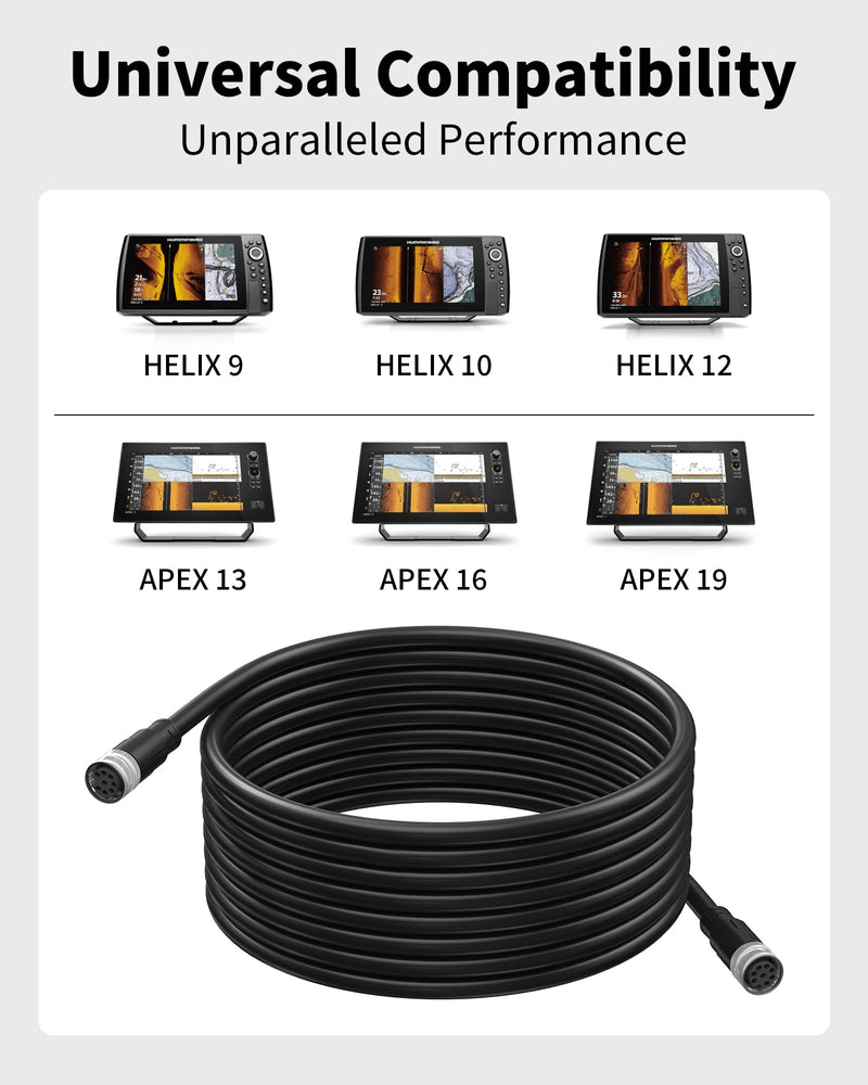 VASTHOME for Humminbird 720073-5 AS EC 15E - 16.4FT Ethernet Cable, Fit with Helix 15, 12, 10, 9, 8, 7, APEX 19, 16, 13, Xplore 12, 10, 9, Solix (15, 12, 10) G3, Onix, Ion, and 11, 9, 8, 7xxci Models