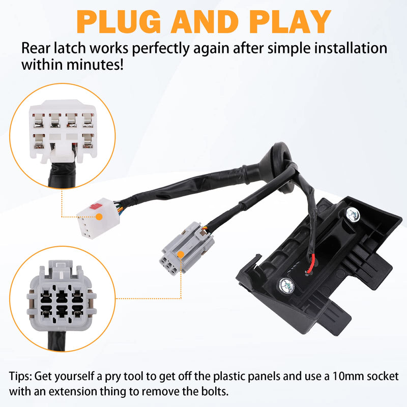 Veloster Trunk Button for 2012-2017 Hyundai Veloster Rear Hatch Lock Release Switch Trunk Latch Button Replace # 81260-2V010, 812602V010 81260-2V010 Hatch Button