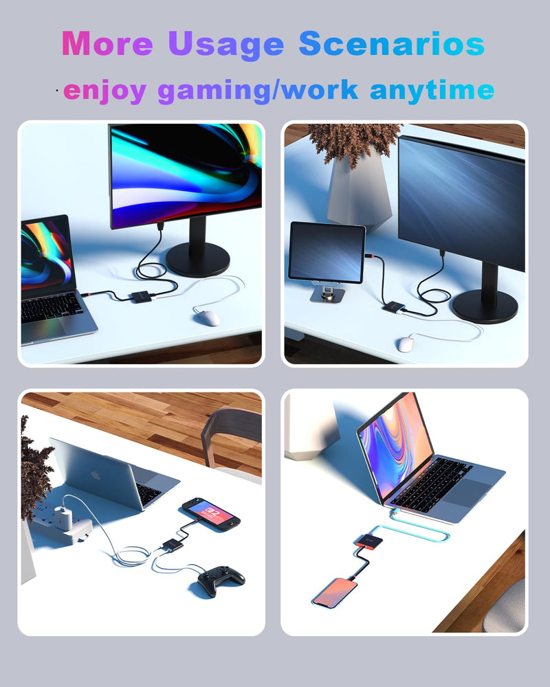 USB c to hdmi/usbc hdmi/USB-c to HD Adapter,USB c HD with PD Charger 4K30 Hz HDMI to C Adapter, USB C Hub Multiport AV Converter Compatible with MacBook,Laptops, (Switch 2 Dock+ Stand) Switch 2 Dock+ Stand