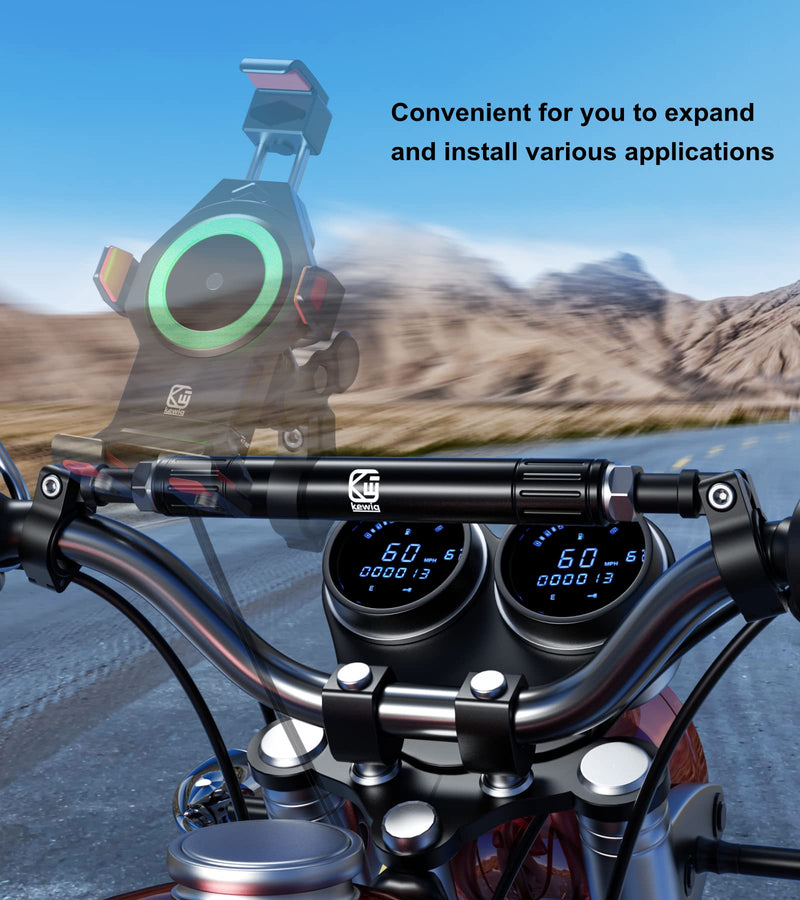 BRCOVAN Aluminum Alloy Cross Bar for Motorcycle, Length Adjustable Design Handlebar Extender Extension, Motorcycle Balance Bar Reinforce Lever Compatible with Handlebar 22mm in Diameter