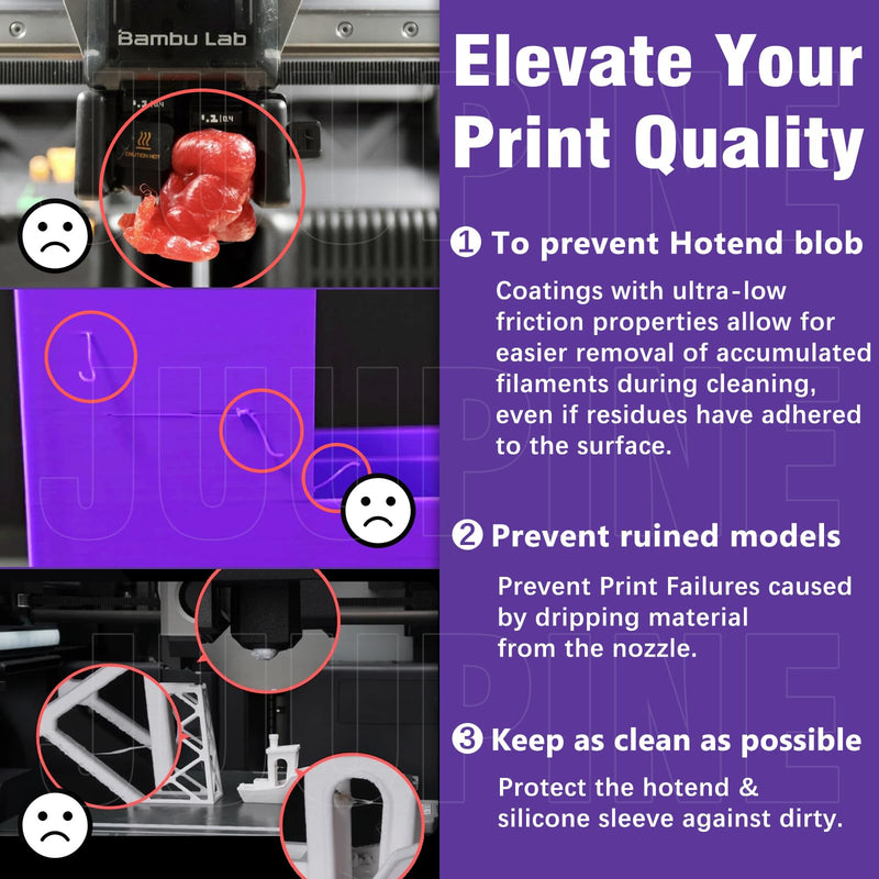 2PK MPVD Hotend 0.4mm for Bambu Lab X2D/P2S H2/A1 Series Nozzle Upgrade Nano-Coating Anti-Stick Filament High Hardness 2800HV for Bambu lab X2D P2S Nozzle Bambu Lab H2S Hotend 2 PK 0.4mm Hotend Kit For X2D/P2S/H2D/H2C/H2S/A1/A1mini
