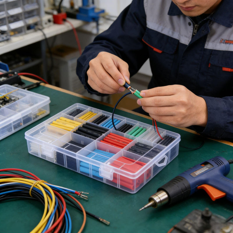 580Pcs Heat Shrink Tubing Kit 2:1 Ratio, Insulation Cable Sleeve Assortment for Wire Cord Protection 580Pack