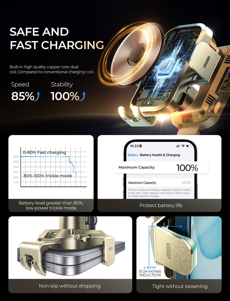 CHGeek Phone Holders for Your Car, for iPhone 15 14 13 12 Mini Pro Max 11 Xs, Samsung Galaxy