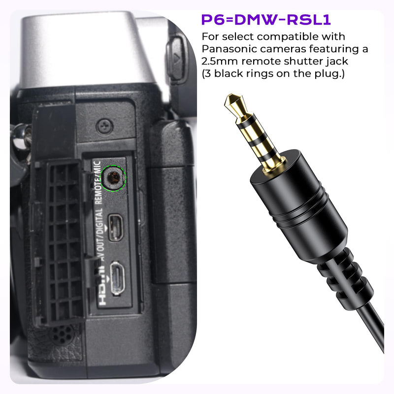 Rechargeable Wireless Timer Camera Remote Shutter Release for Panasonic | Wireless Intervalometer Remote Control for Panasonic S1II, S1IIE, S1RII, G97,GH7, G9 II, S5IIX, S5II, GH6, BS1H, GH5 II, BGH1
