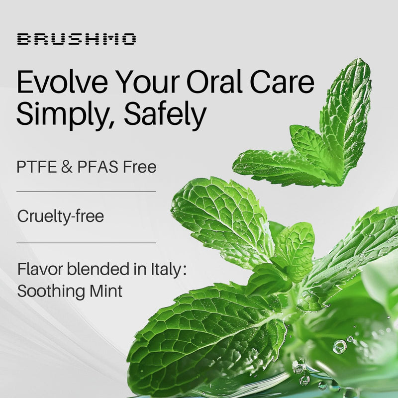Brushmo Black Floss (BBFloss) - Expanding Floss, Gum-Friendly Soothing Mint Dental Floss, Natural Vegan Wax to Remove Plaque from Teeth, Dentist Designed PTFE & PFAS Free Oral Care, 5 Spools, 275 yd 165 Foot (Pack of 5) BB FLOSS