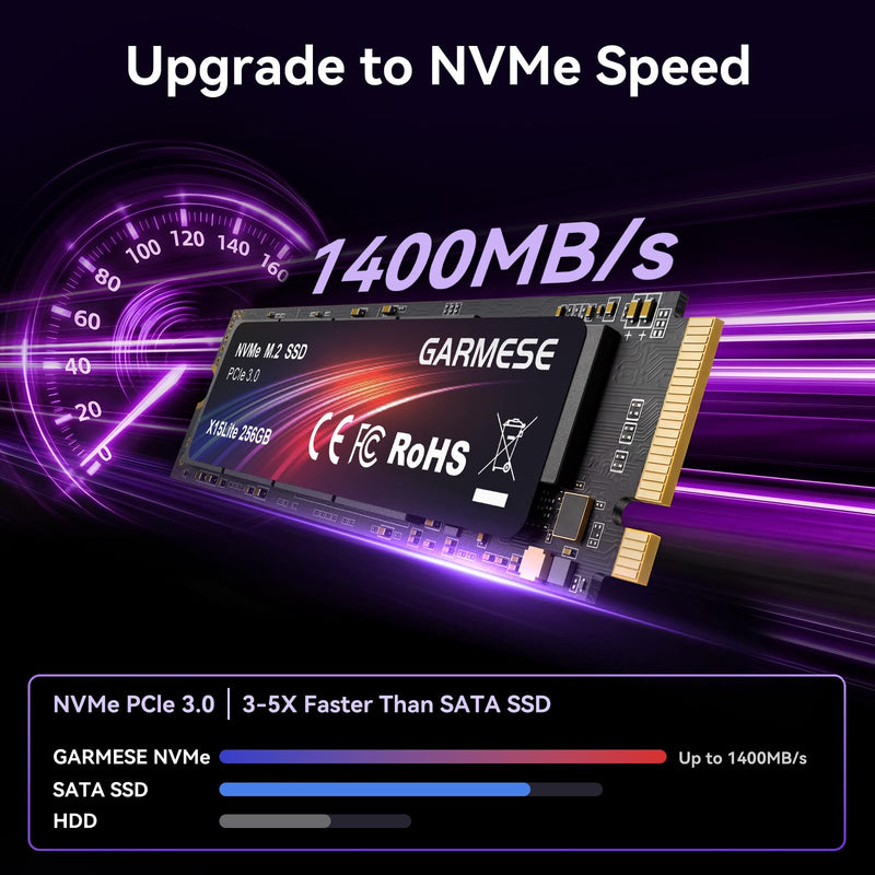 256GB PCIe Gen3x4 NVMe M.2 2280 SSD, Up to 1400MB/s Read | PCIe Gen3 Performance, Reliable 3D TLC NAND, M.2 2280 NVMe Design, Fast Boot & Load Times, 256GB Storage Capacity Black Lava Red