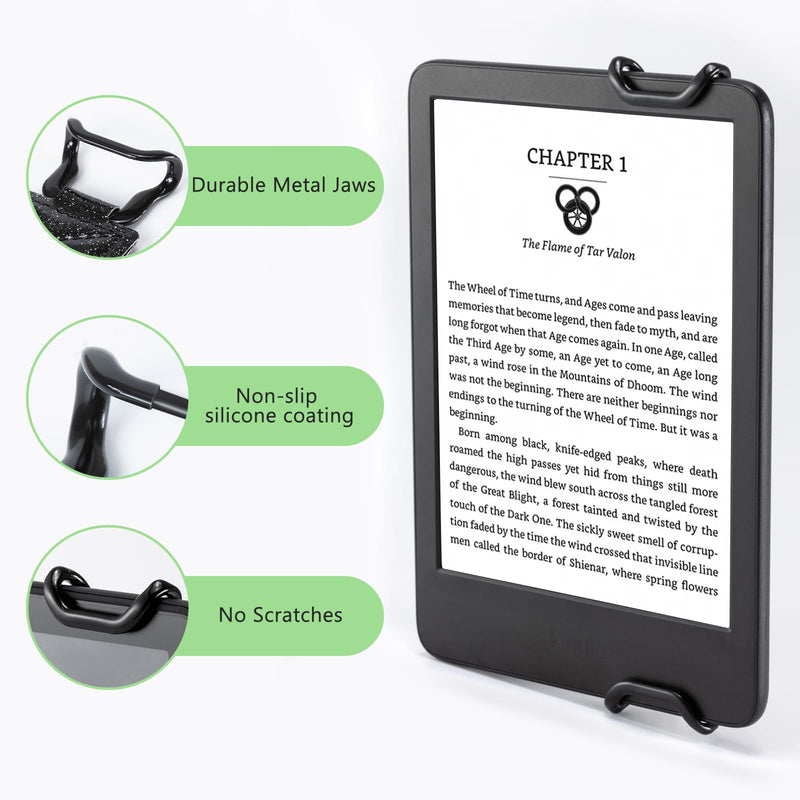 CoBak Secure Hand Strap for kindle and Tablets - Versatile and Lightweight Finger Grip Holder for 6-7.5" Kindle/Kobo/Voyaga/Lenovo/Sony E-Book Tablet - High Elasticity, BlackStar-1 6-7.5"