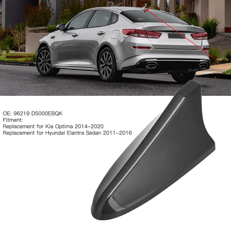 Antenna Cover for Optima,Car Shark Fin Antenna Cover 96219 D5000EBQK Roof Aerial Base Replacement for Optima 2014-2020,Elantra Sedan,Sonata(Grey) Grey