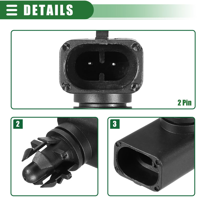 Motoforti Ambient Air Temperature Sensor, for GMC Sierra 3500 HD 2007-2014, Plastic, No.25775833, Black
