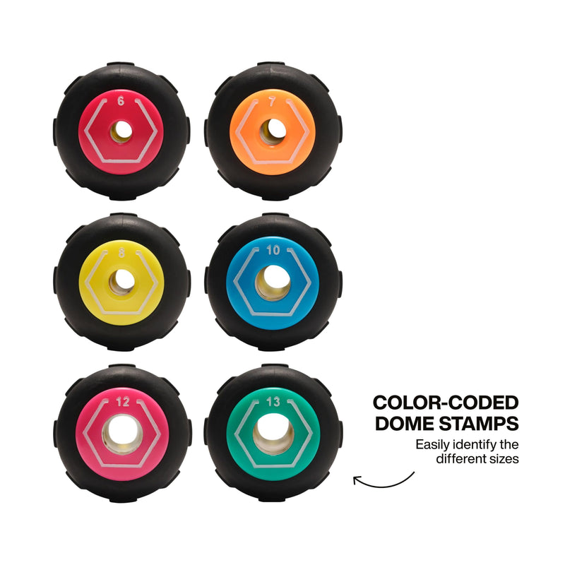 Klein Tools 65456M Metric Color-Coded Hollow-Shaft Nut Driver Set, 6-Piece, Heavy-Duty, Color-Coded Hex Sizes 6mm to 13mm, Cushion-Grip Handles, 6-Piece 6-Piece Set