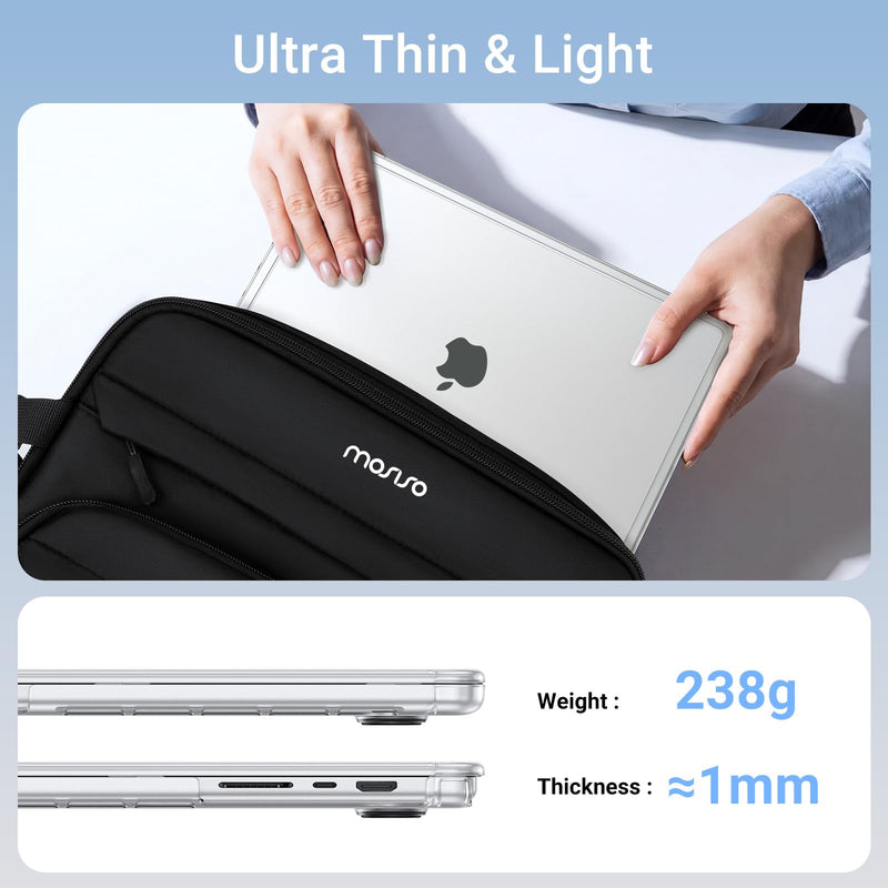 MOSISO Compatible with MacBook Pro 16 inch Case M5 M4 M3 M2 M1 2026-2021 | 3 in 1 Kit Reinforced Shock-Absorbing Hard Shell Case Cover for A3429 A3428 A3403 A3186 A2991 A2780 A2485, Matte Clear