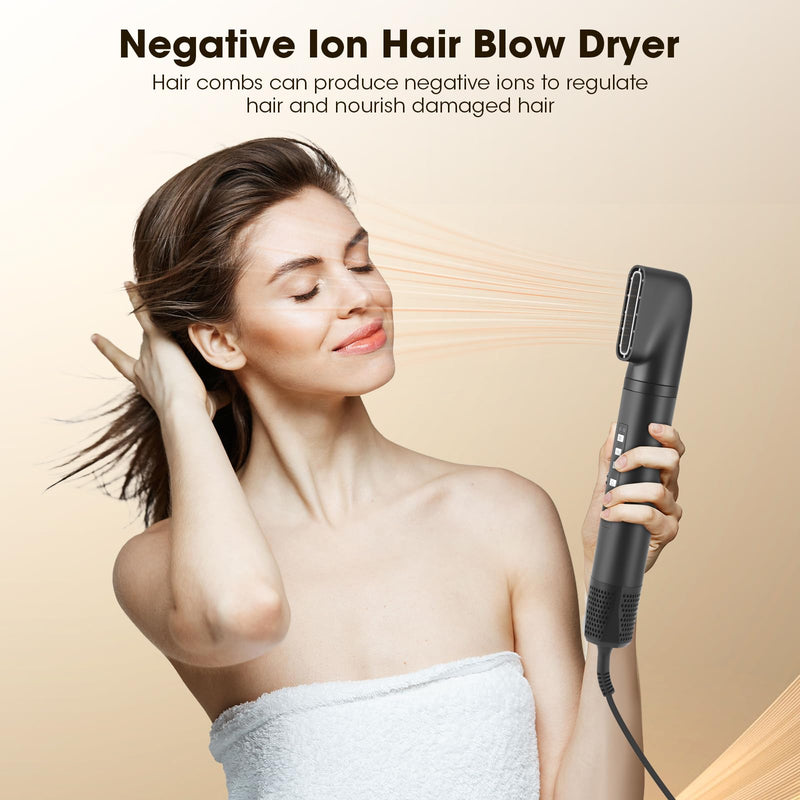5 in 1 Hair Styler, Air Stylers for Women, Magic Hot Air Styler Dryer Brush for Hair Styling, [110,000 RPM] High-Speed Ionic Hairdryer for Volumizing, Curling, Straightening, 3 Speeds & Temp